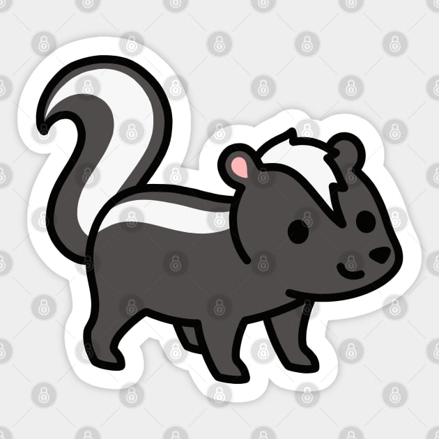 Skunk Sticker by littlemandyart